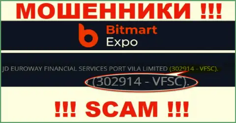 302914-VFSC - это регистрационный номер Bitmart Expo, который указан на информационном ресурсе организации
