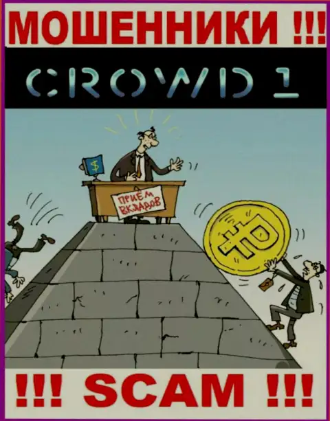 Пирамида - именно в этом направлении предоставляют услуги интернет мошенники Crowd1 Network Ltd