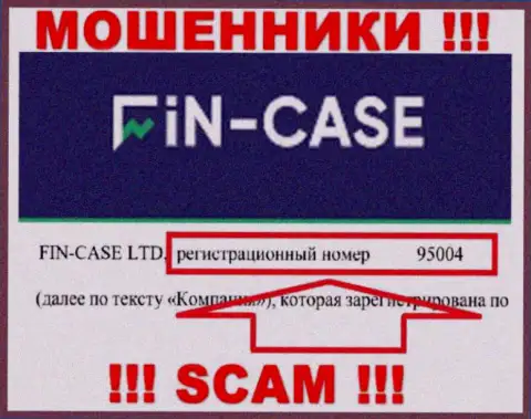 Номер регистрации компании FinCase - 95004