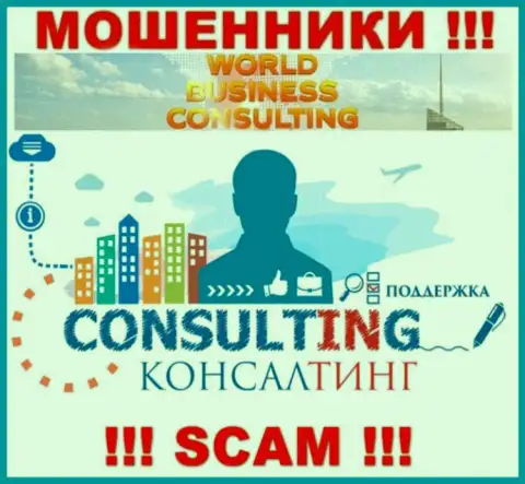 World Business Consulting промышляют сливом доверчивых людей, а Консалтинг только лишь прикрытие