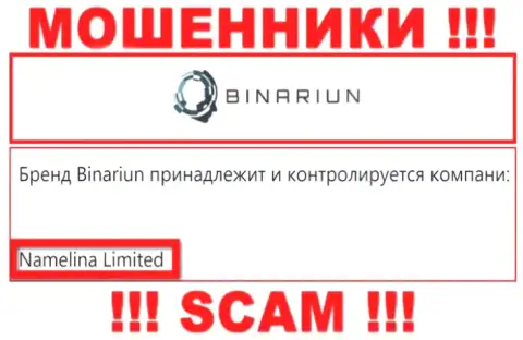 Вы не сбережете свои депозиты связавшись с Namelina Limited, даже в том случае если у них имеется юридическое лицо Namelina Limited