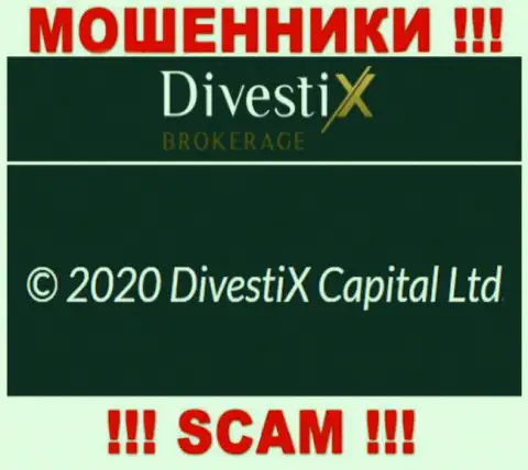 Дивестикс Капитал Лтд якобы владеет компания DivestiX Capital Ltd