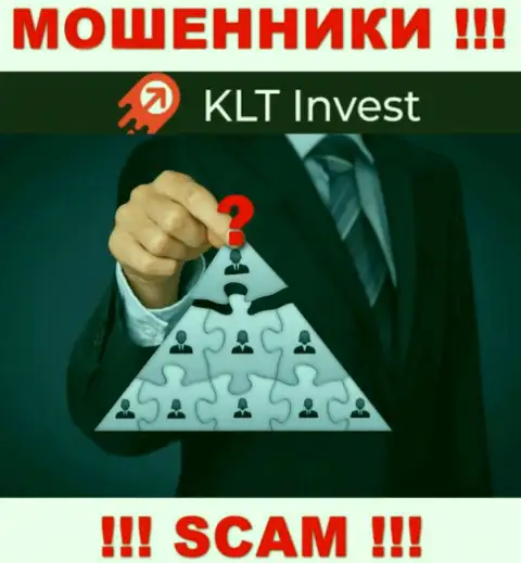 Нет возможности узнать, кто же является непосредственными руководителями организации KLT Invest - однозначно обманщики