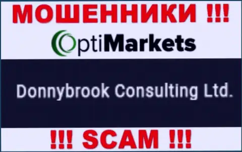 Мошенники OptiMarket сообщают, что Donnybrook Consulting Ltd руководит их лохотронном