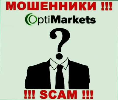 OptiMarket являются internet-шулерами, в связи с чем скрывают сведения о своем руководстве