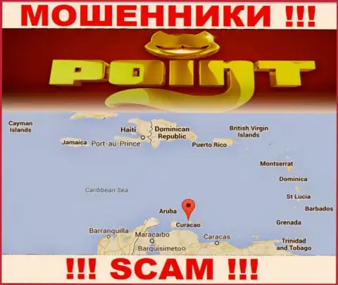 Организация PointLoto зарегистрирована очень далеко от оставленных без денег ими клиентов на территории Curacao
