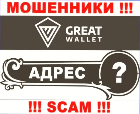 Вы не отыщите никакой инфы о официальном адресе регистрации организации Great Wallet - это ЖУЛИКИ !!!