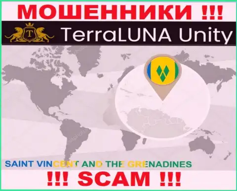 Официальное место регистрации интернет мошенников TerraLuna Unity - Saint Vincent and the Grenadines