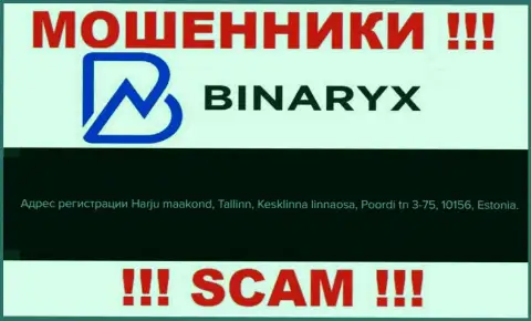 Не ведитесь на то, что Binaryx зарегистрированы по тому адресу, который опубликовали на своем web-сервисе