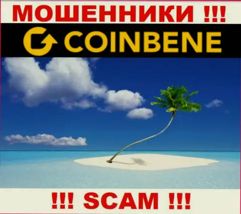 Мошенники CoinBene отвечать за собственные противозаконные манипуляции не намерены, т.к. информация о юрисдикции спрятана