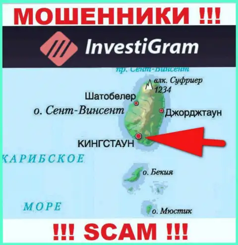 У себя на портале ИнвестиГрам указали, что зарегистрированы они на территории - Kingstown, St. Vincent and the Grenadines