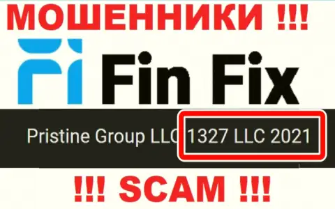 Рег. номер еще одной незаконно действующей конторы Fin Fix - 1327 LLC 2021
