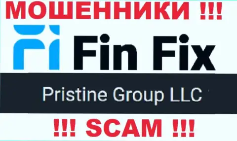 Юридическое лицо, которое управляет мошенниками Fin Fix - это Pristine Group LLC