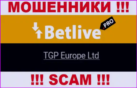 TGP Europe Ltd - это руководство противоправно действующей организации BetLive