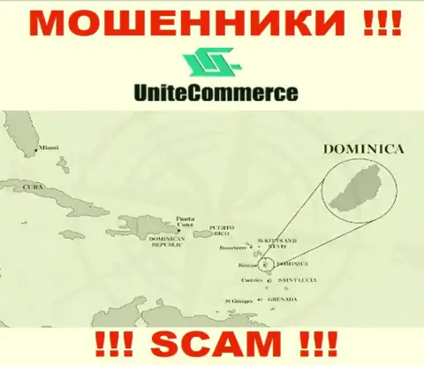 Unite Commerce зарегистрированы в оффшоре, на территории - Commonwealth of Dominica