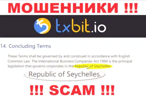 Находясь в оффшорной зоне, на территории Сейшелы, TXBit io не неся ответственности оставляют без денег клиентов