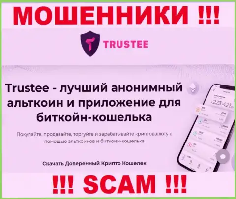 TrusteeWallet - хитрые интернет-мошенники, вид деятельности которых - Криптокошелек