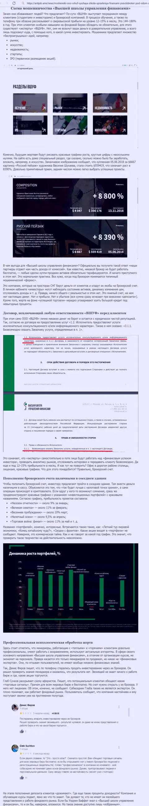 Обзор и отзывы о компании ВШУФ Ру - это ВОРЫ !!!