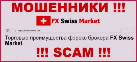 Направление деятельности FX SwissMarket: ФОРЕКС - хороший доход для аферистов