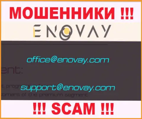 Электронный адрес, который мошенники EnoVay Info разместили на своем официальном сайте