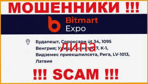 Юридический адрес регистрации конторы Bitmart Expo липовый - взаимодействовать с ней слишком рискованно