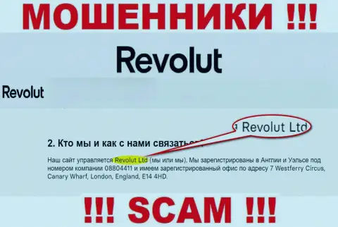 Revolut Ltd - это компания, управляющая интернет-мошенниками Револют