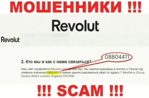 Будьте весьма внимательны, наличие регистрационного номера у компании Revolut (08804411) может быть приманкой