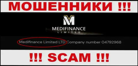 MediFinance будто бы руководит компания МедиФинансЛимитед Лтд