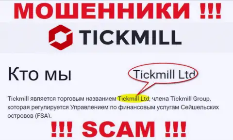 Опасайтесь internet-жуликов Tickmill - присутствие данных о юридическом лице Тикмилл Лтд не сделает их добросовестными