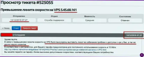 Хостер рассказал, что VPS сервера, где хостится web-ресурс ffin.xyz ограничен в скорости